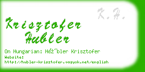 krisztofer hubler business card